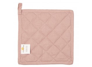 Růžová podložka pod hrnec s labutěmi - 20*20 cm