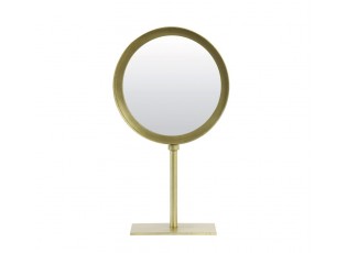 Bronzové kulaté stolní zrcadlo Lure antik bronze - 20*10*35 cm