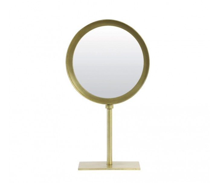 Bronzové kulaté stolní zrcadlo Lure antik bronze - 20*10*35 cm Light & Living