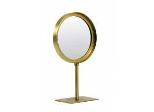 Bronzové kulaté stolní zrcadlo Lure antik bronze - 20*10*35 cm
