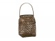 Hnědá pletená bambusová lucerna Bamboo L - 22*22*29 cm J-Line by Jolipa