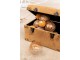 Box 4 ks vánočních zlato hnědých koulí L - 12*12*12 cm J-Line by Jolipa
