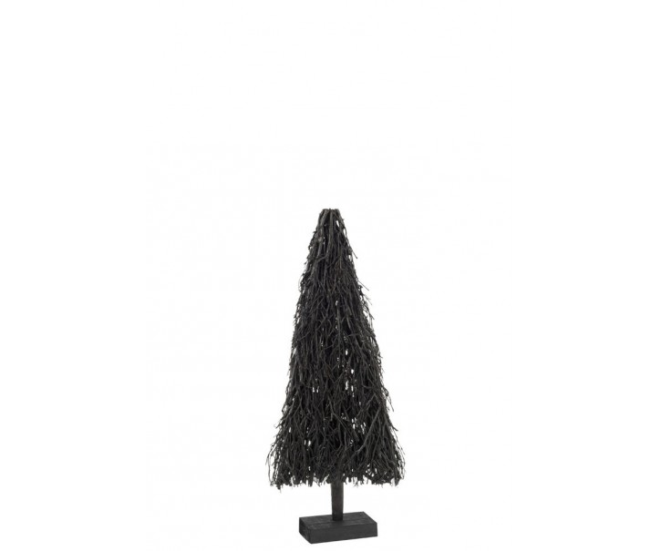 Černý vánoční stromek z proutí S - 40*12*90 cm J-Line by Jolipa