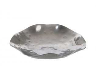 Stříbrný svícen na čajové svíčky Irregular - Ø 15*3 cm