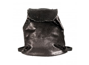 Černý batoh s flitry - 24*11*33 cm