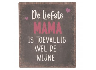 Nástěnná kovová cedule Liefste Mama - 13*15 cm