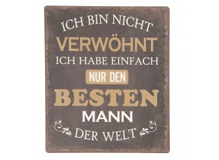 Nástěnná kovová cedule Besten Mann - 13*15 cm