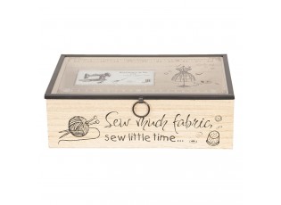 Dřevěný šicí box - 25*17*8 cm
