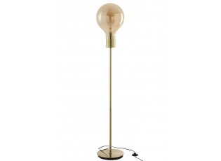 Zlatá skleněná stojací lampa ve tvaru žárovky Baloon - Ø 30*160cm