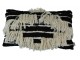 Černo-krémový boho polštář s třásněmi - 30*50cm Colmore by Diga