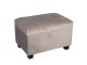Šedá sametová podnožka Grey - 50*34*33 cm Clayre & Eef