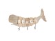 Dřevěný věšák velryba Beach - 58*5*27 cm Clayre & Eef