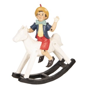 Dekorace Pinocchio na houpacím koni - 26*8*29 cm
