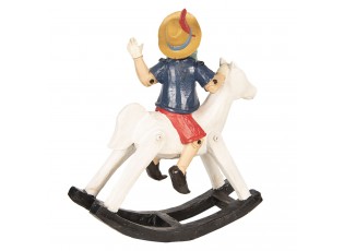 Dekorace Pinocchio na houpacím koni - 26*8*29 cm