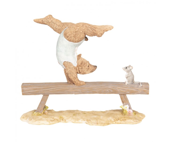 Dekorace Medvěd cvičící gymnastiku - 18*6*15 cm Clayre & Eef