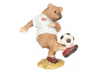 Dekorace Medvěd hrající fotbal - 10*6*10 cm