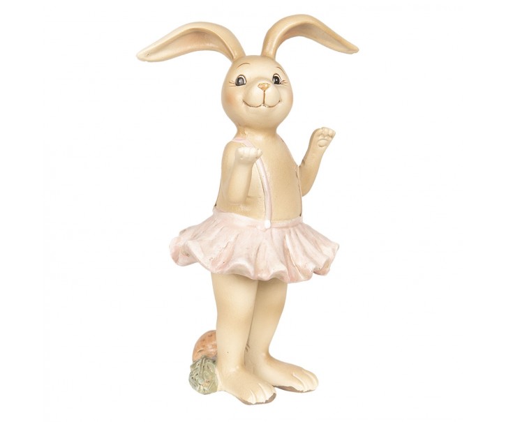 Dekorace králičí dívka v sukýnce - 7*6*14 cm Clayre & Eef
