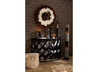 Stojací dřevěná lampa Paulownia Black 2 - Ø 21*133 cm