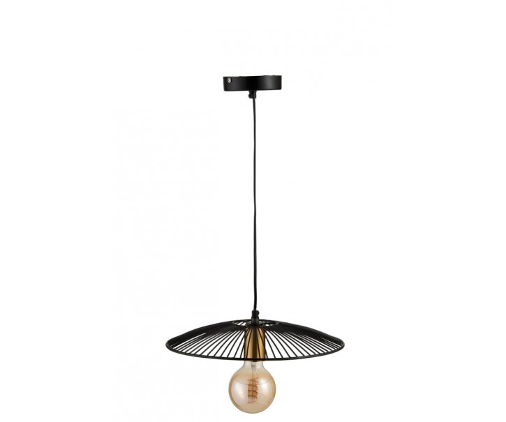 Černé kovové stropní světlo Line small - Ø 35*85 cm J-Line by Jolipa
