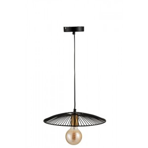 Černé kovové stropní světlo Line small - Ø 35*85 cm