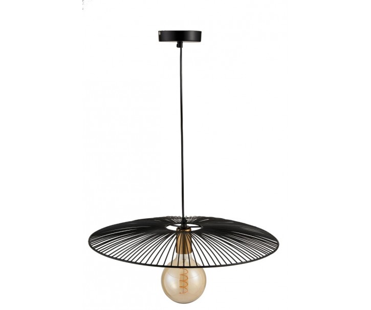 Černé kovové stropní světlo Line large - Ø 50*90 cm J-Line by Jolipa
