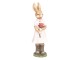 Velikonoční dekorativní soška Králičí slečna s růží - 19*18*60 cm Clayre & Eef