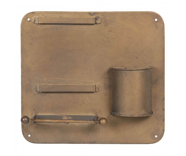 Retro nástěnný držák na toaletní papír - 30*5*28 cm Clayre & Eef