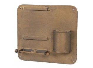 Retro nástěnný držák na toaletní papír - 30*5*28 cm