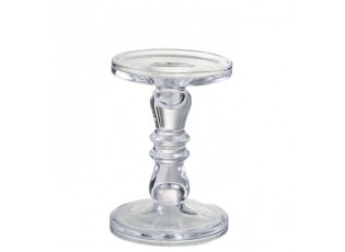 Skleněný transparentní svícen Leti small - Ø 13*19cm