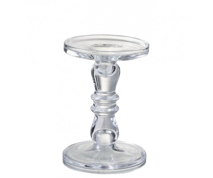 Skleněný transparentní svícen Leti small - Ø 13*19cm J-Line by Jolipa