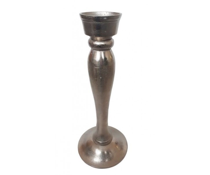 Kovový stříbrný svícen - Ø 16*39cm Ostatn&iacute;