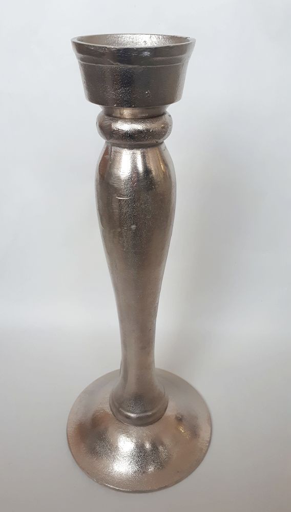 Kovový stříbrný svícen - Ø 16*39cm Ostatní Kovový stříbrný svícen - Ø 16*39cm Ostatní