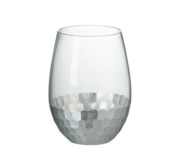 Sklenička na vodu Silver - Ø 10*12,5 cm J-Line by Jolipa