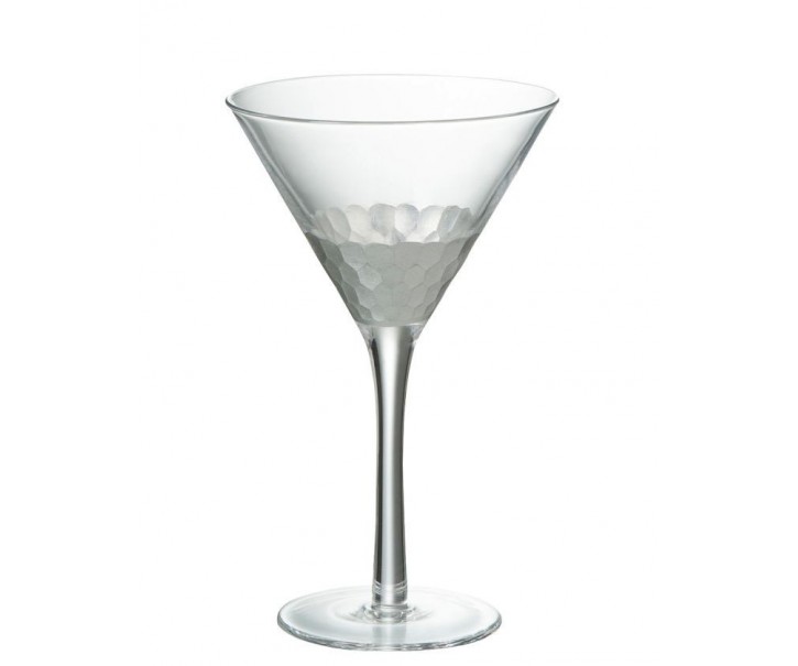 Sklenička na koktejl Silver - Ø 11,5*18,5 cm J-Line by Jolipa