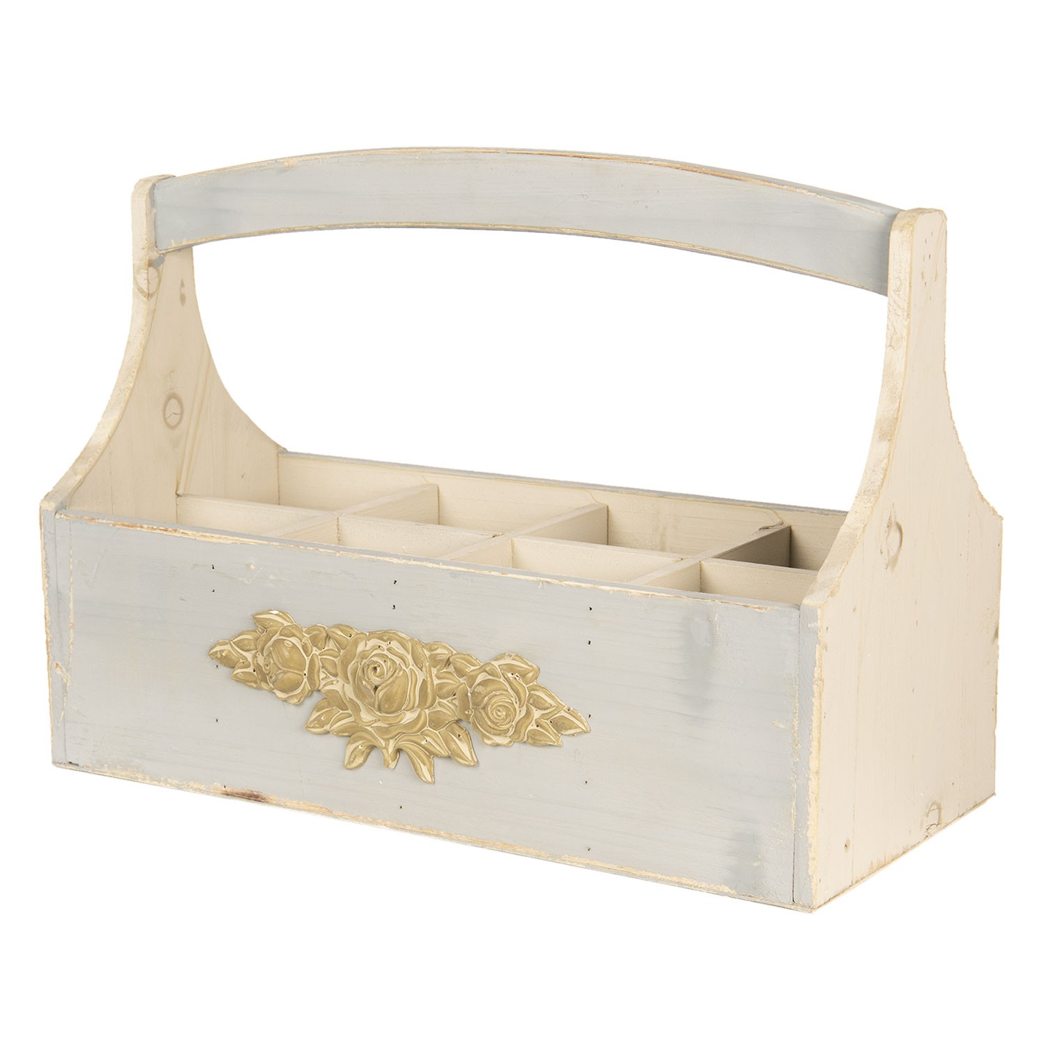Dřevěný podnos s boxy - 45*21*34 cm Clayre & Eef Dřevěný podnos s boxy - 45*21*34 cm Clayre & Eef