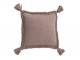Hnědo-růžový polštář ss třapci Tassel - 45*45cm J-Line by Jolipa