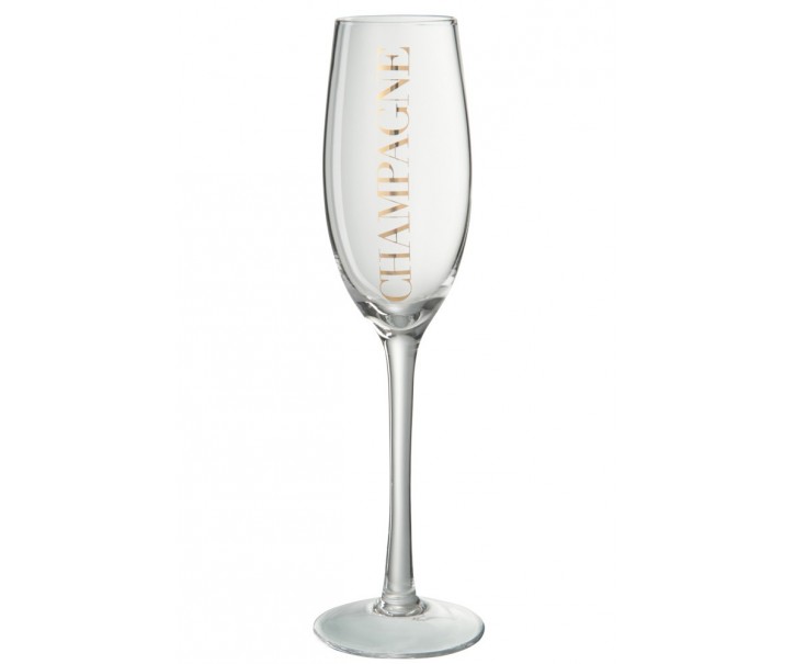 Sklenička na šampaňské Champagne - Ø 7*25 cm J-Line by Jolipa