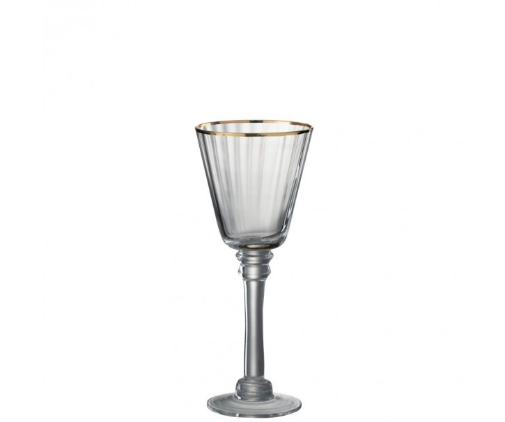 Sklenička na bílé víno Rim Gold - Ø 8,5*22 cm J-Line by Jolipa