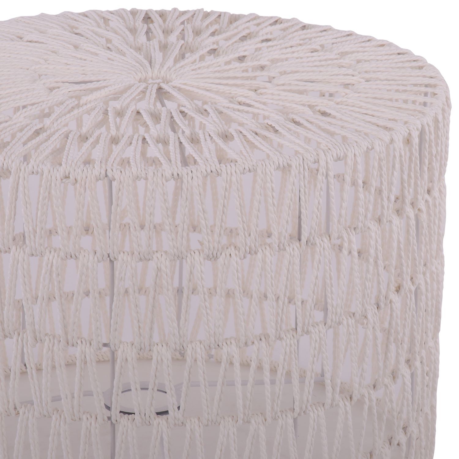 Bílé provázkové stínidlo na stolní lampu Luca cylinder - Ø 40*28cm / E27 Collectione Bílé provázkové stínidlo na stolní lampu Luca cylinder - Ø 40*28cm / E27 Collectione