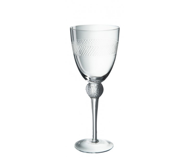 Sklenička na víno s proužkem Flute ∅ 8,5*22,5 cm J-Line by Jolipa