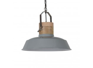Šedé závěsné kovové retro světlo Loreto grey - Ø 42 *38 cm