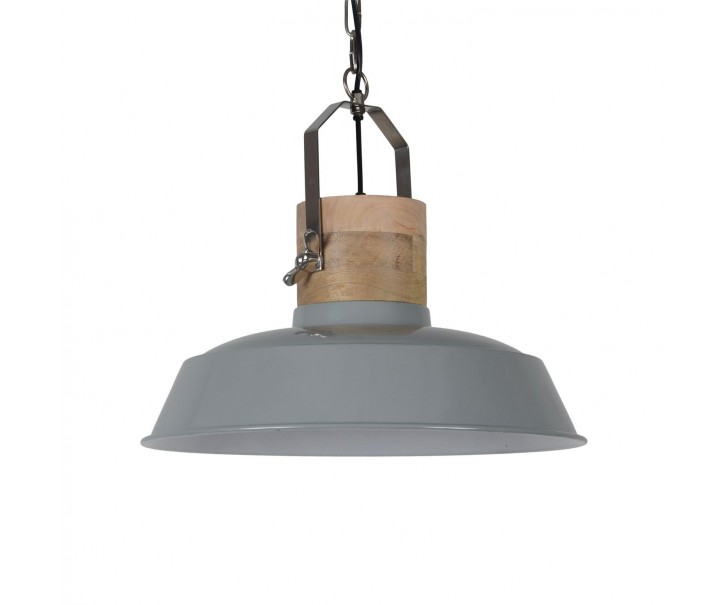 Šedé závěsné kovové retro světlo Loreto grey - Ø 42 *38 cm Collectione