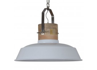 Bílé závěsné kovové retro světlo Loreto white - Ø 62 *43 cm / E27