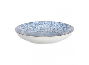 Hluboký talíř modré kvítky BlueFlow - Ø20*4 cm