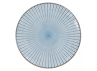 Jídelní talíř s modrým zdobením BlueLine - Ø 26 cm