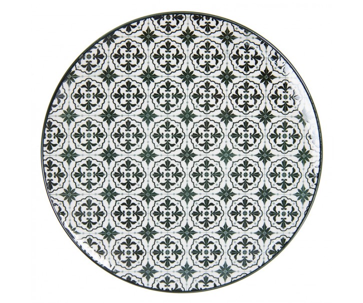 Černý jídelní talíř Blackor - Ø 26 cm Clayre & Eef