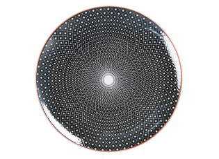 Černý jídelní talíř Blackin - Ø 26 cm