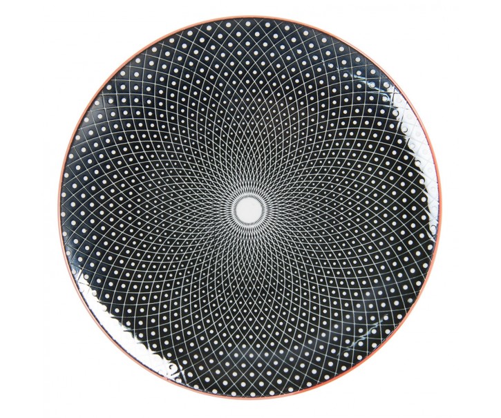 Černý jídelní talíř Blackin - Ø 26 cm Clayre & Eef