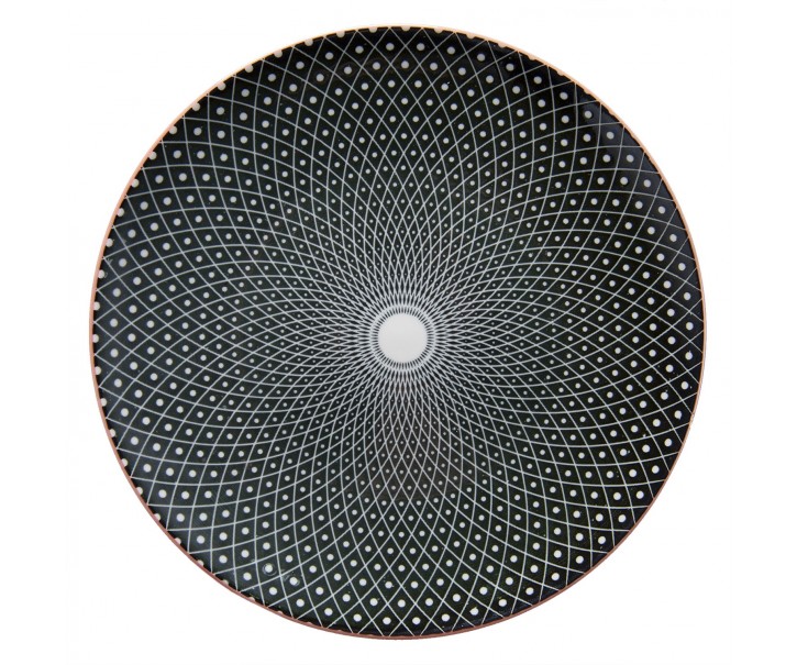 Černý dezertní talíř Blackin - Ø 21 cm Clayre & Eef