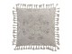 Sametový šedý polštář Moroccan s třásněmi - 45*45 cm J-Line by Jolipa
